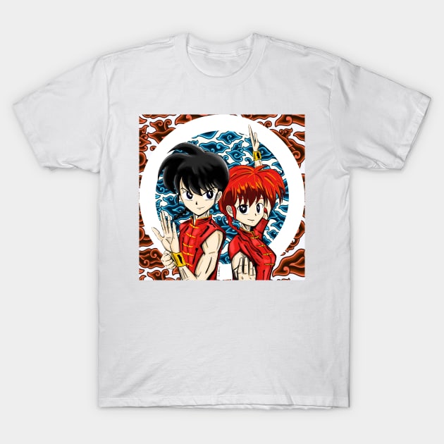 ranma nibunoichi in martial arts trouble ecopop anime T-Shirt by jorge_lebeau